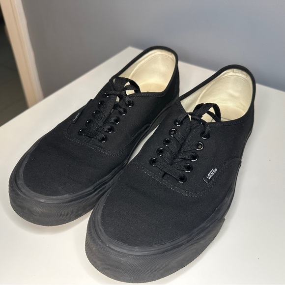 Vans Other - Vans 9.5 Men's Lace Up All Black Authentic Shoes